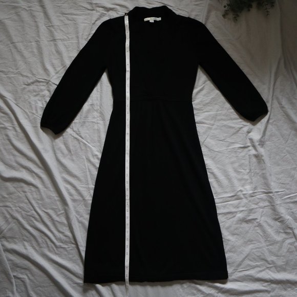 BODEN V-Neck Knit Sweater Dress Black Size 4 - Picture 5 of 9